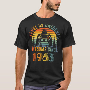 Awesome Since 1963 Level 59 Unlocked Video Games T-Shirt