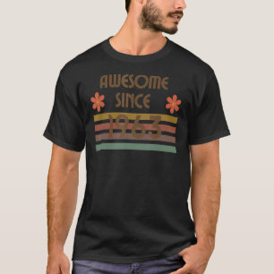 Awesome Since 1963 Year Old Birthday Retro T-Shirt
