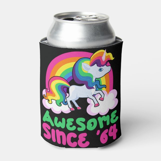 Awesome Since 1964 Unicorn  Can Cooler (Can Front)