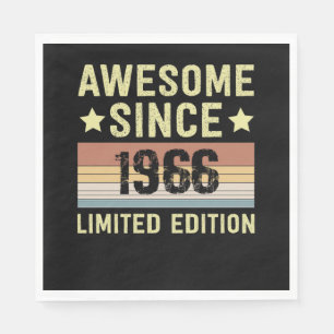 Awesome Since 1966 Birthday Napkin