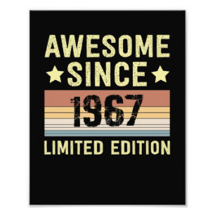 Awesome Since 1967 Birthday Photo Print