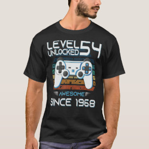 Awesome Since 1968 Birthday  Level 54 Unlocked Gam T-Shirt