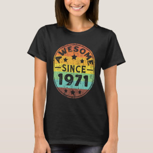 Awesome Since 1971 50th Birthday Party Retro Vinta T-Shirt