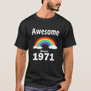 Awesome Since 1971 Unicorn Gift 50Th Birthday Rain T-Shirt