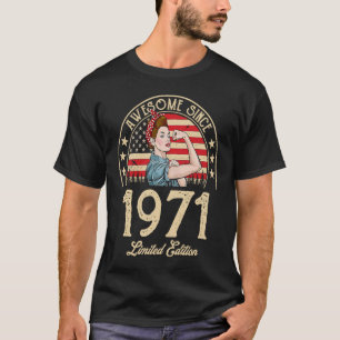Awesome Since 1971 Vintage 1971 51st Birthday 51 Y T-Shirt