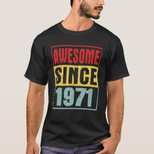 Awesome Since 1971 Vintage Distressed 51st Birthda T-Shirt
