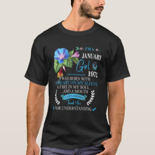 Awesome Since 1972 50Th Birthday I'm A January Gir T-Shirt
