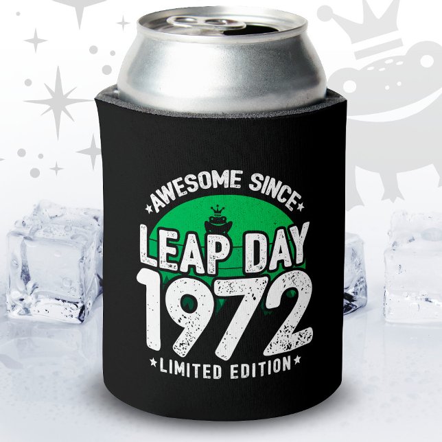 Awesome Since 1972 Leap Year Day Feb 29 Birthday Can Cooler (Creator Uploaded)