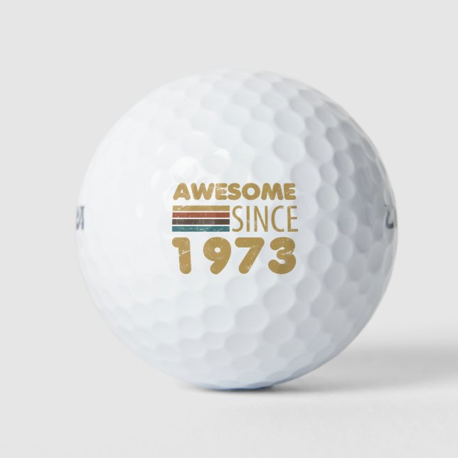 Awesome Since 1973 50th birthday Golf Balls (Front)