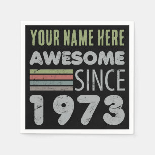 Awesome Since 1973 50th Birthday Napkin
