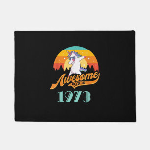 Awesome since 1973 - Year of Birth & Birthday Gift Doormat