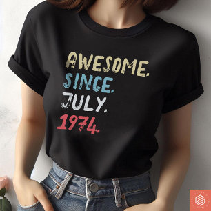Awesome Since 1974, 50th Birthday personalised T-Shirt