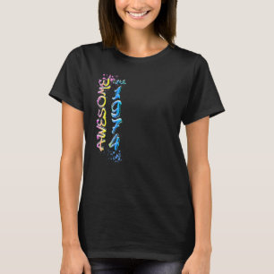 Awesome since 1974 Graffiti Motif 1 T-Shirt