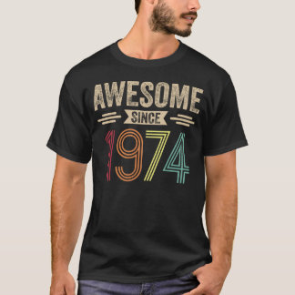 Awesome Since 1974 Retro Vintage T-Shirt
