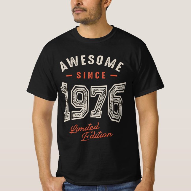 Awesome Since 1976 - 46th Birthday Retro Classic T-Shirt (Front)