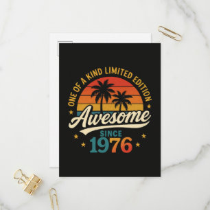 Awesome Since 1976 One Of A Kind Invitation Postcard