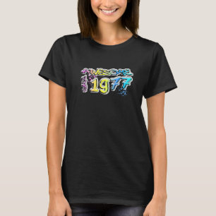 Awesome since 1977 Graffiti Motif T-Shirt