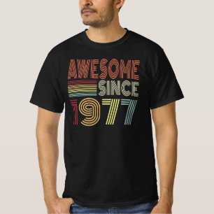 Awesome Since 1977 Retro Born In 1977 Birthday T-Shirt
