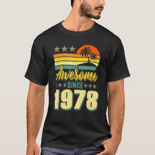 Awesome Since 1978 Vintage 44th Birthday Party Ret T-Shirt