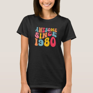 Awesome Since 1980 42 Years Old Retro Vintage 42nd T-Shirt