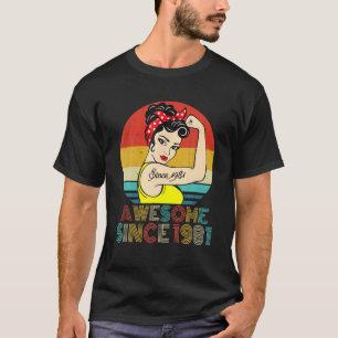 Awesome Since 1981 Retro Vintage Women 41 Years Ol T-Shirt
