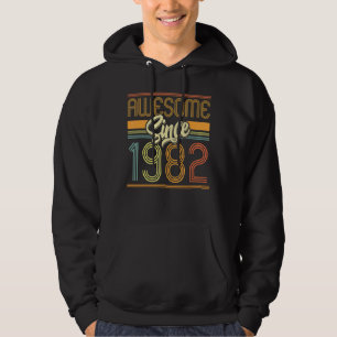 Awesome Since 1982 40th Birthday 40 Years Old Bday Hoodie
