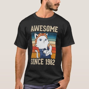 Awesome Since 1982 Vintage Women Birthday 41 Years T-Shirt