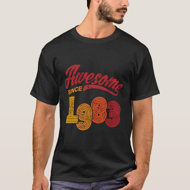 Awesome Since 1983 36 Years Old 36Th Birthday Gift T-Shirt (Front)