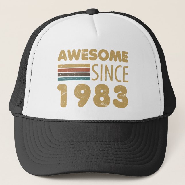 Awesome Since 1983 40th Birthday Trucker Hat (Front)