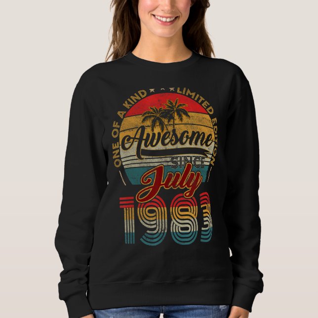 Awesome Since 1983 Born July 1983 39 Years Old Sweatshirt (Front)