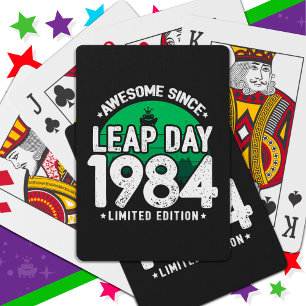 Awesome Since 1984 Leap Year Day Feb 29 Birthday Playing Cards