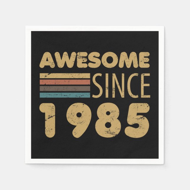 Awesome Since 1985 40th Birthday Napkin (Front)