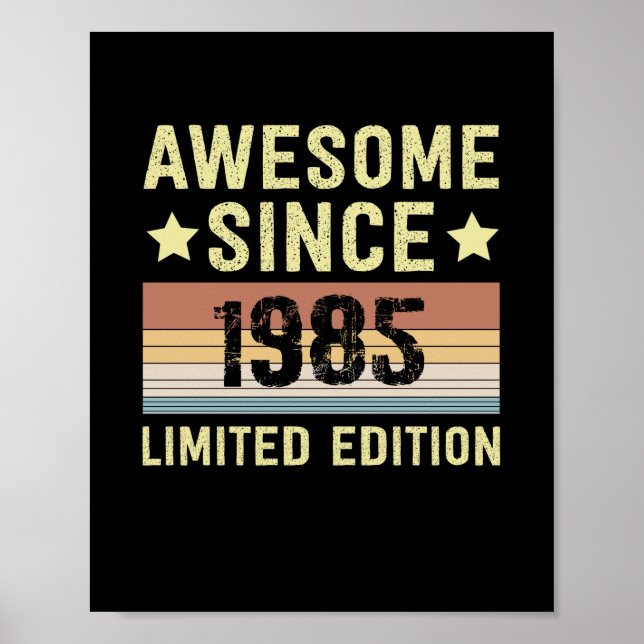 Awesome Since 1985 Birthday Poster (Front)