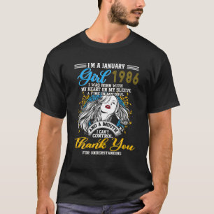 Awesome Since 1986 36Th Birthday I'm A January Gir T-Shirt