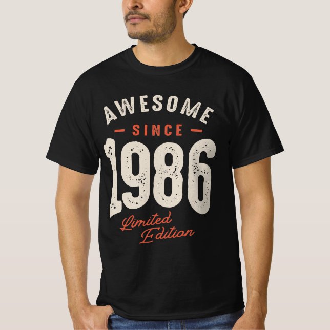 Awesome Since 1986 - 36th Birthday Retro Classic T-Shirt (Front)