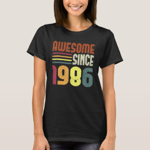 Awesome Since 1986 37th Birthday Retro Vintage 1 T-Shirt