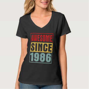 Awesome Since 1986 Vintage Distressed 36th Birthda T-Shirt