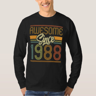 Awesome Since 1988 34th Birthday 34 Years Old Bday T-Shirt