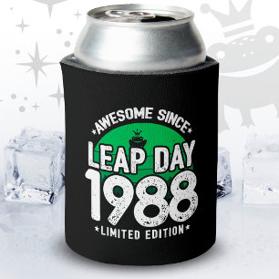 Awesome Since 1988 Leap Year Day Feb 29 Birthday Can Cooler