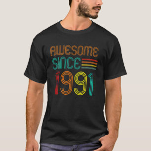 Awesome Since 1991-30Th Birthday Retro Gift Vintag T-Shirt