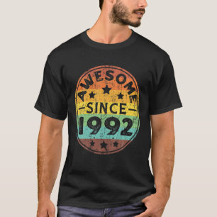 Awesome Since 1992 30Th Birthday Party Retro Vinta T-Shirt