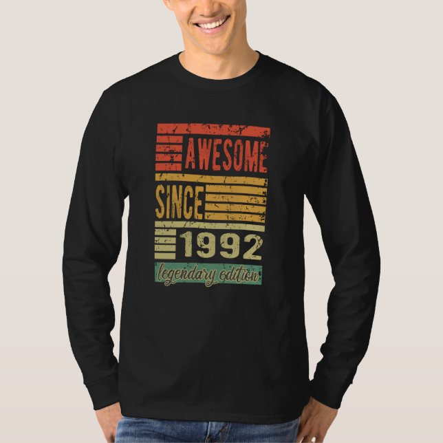 Awesome Since 1992 Birthday Gift T-Shirt (Front)