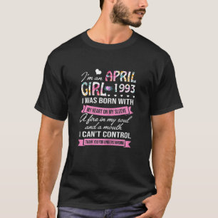 Awesome Since 1993 29th Birthday I'm An April Girl T-Shirt