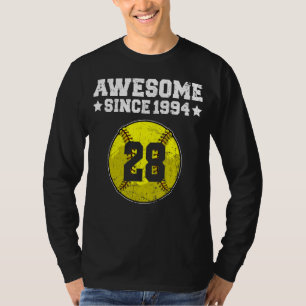 Awesome Since 1994 Softball 28th Birthday 28 Years T-Shirt