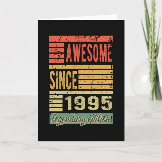 Awesome Since 1995 Birthday Gift Card (Front)