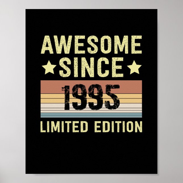 Awesome Since 1995 Birthday Poster (Front)