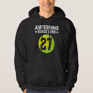 Awesome Since 1995 Tennis 27th Birthday 27 Years O Hoodie