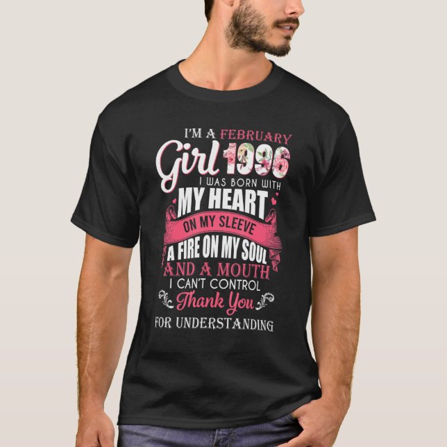 Awesome Since 1996 26th Birthday I M A February Gi T-Shirt (Front)