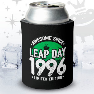 Awesome Since 1996 Leap Year Day Feb 29 Birthday Can Cooler