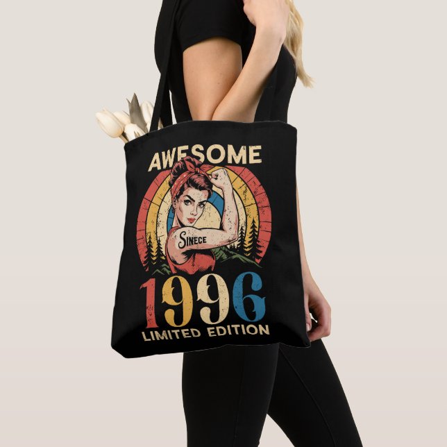 Awesome Since 1996 Retro 30th Women's Birthday Tote Bag (Close Up)